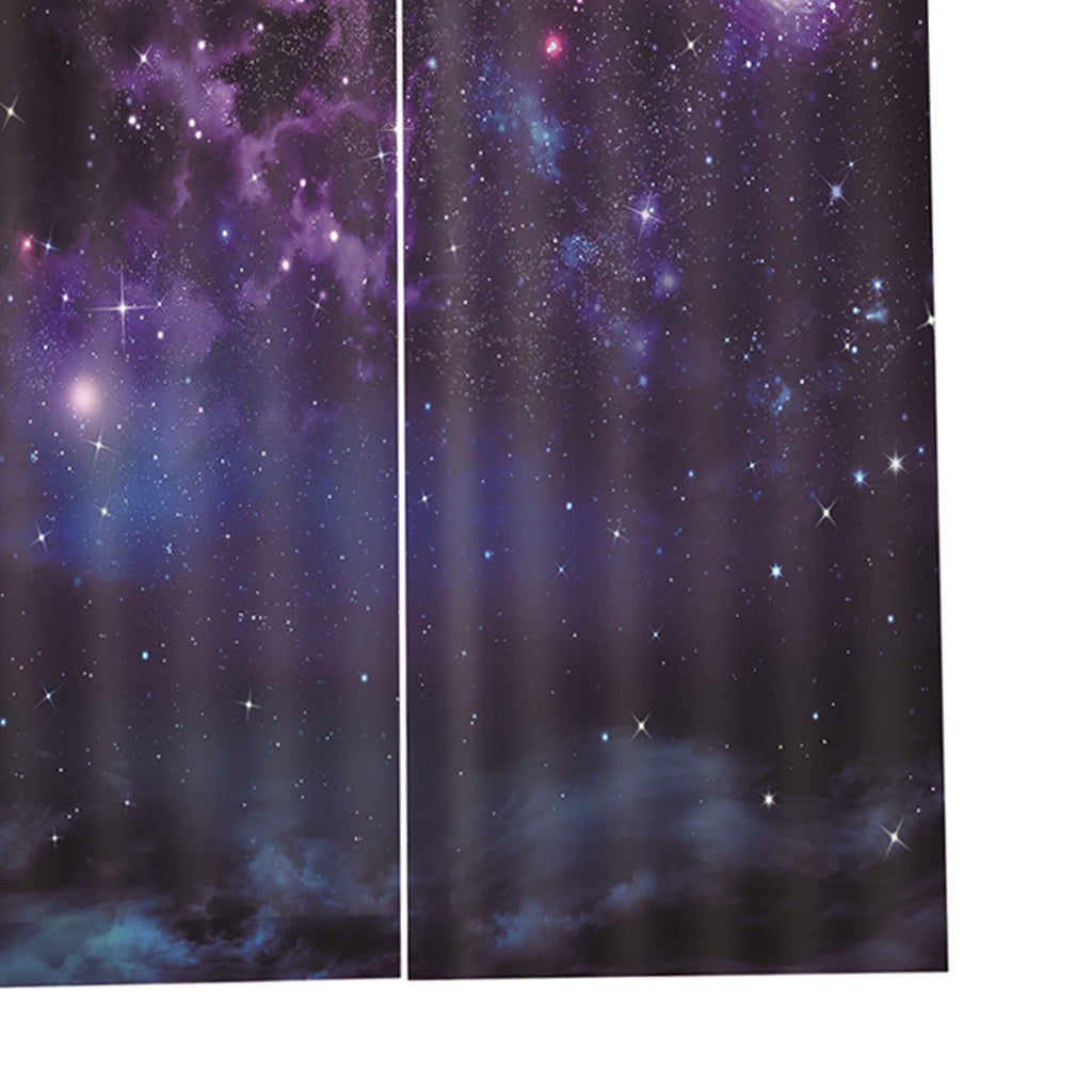 Starry Sky Printed 3D Window Curtains for Living Room Bedroom Decor 150x166cm