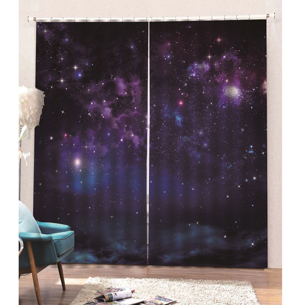 Starry Sky Printed 3D Window Curtains for Living Room Bedroom Decor 150x166cm