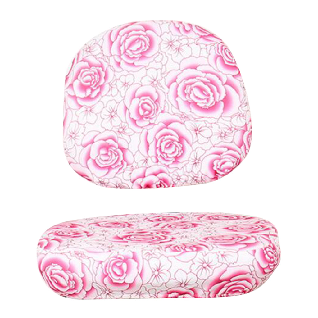 Elastic Separate Office Computer Rotating/Swivel Chair Cover  Rose_Pink