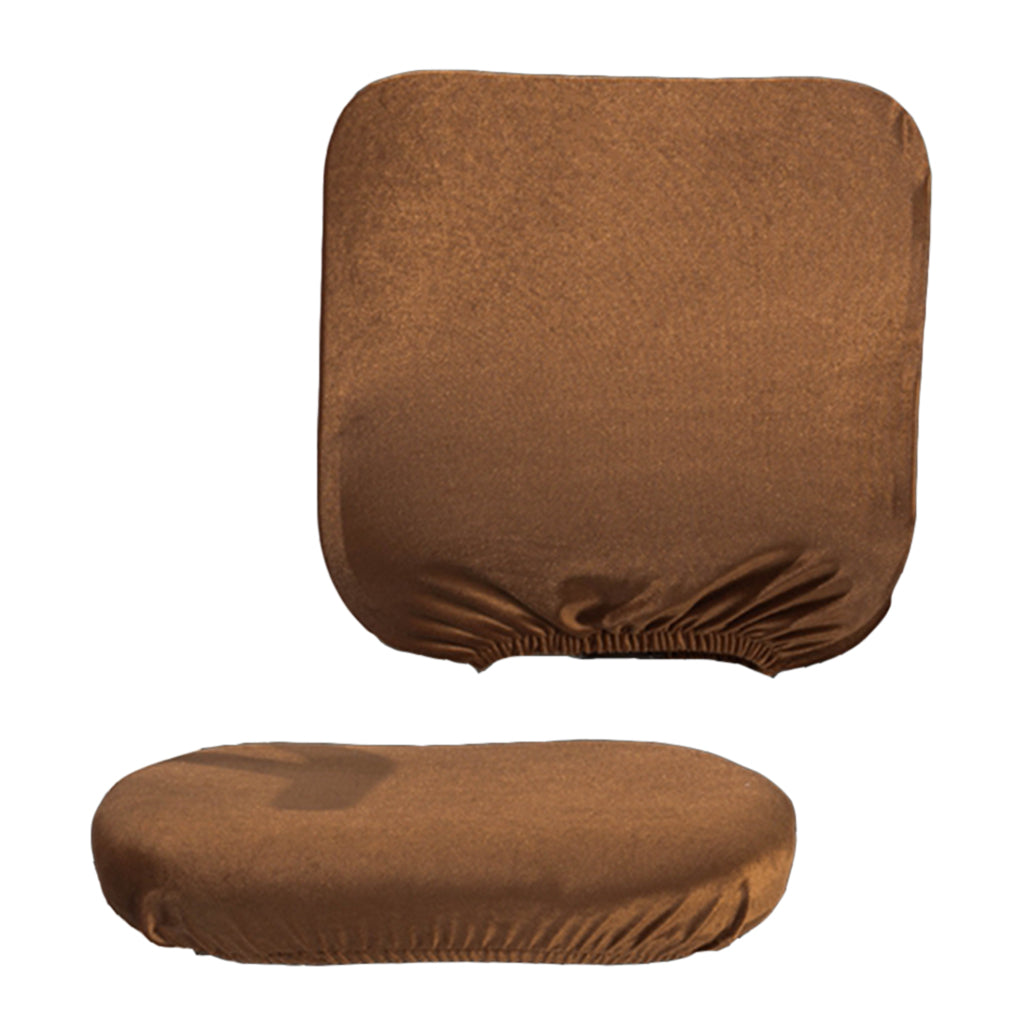 Removable Stretchable Slipcover Office Computer Chair Covers Brown