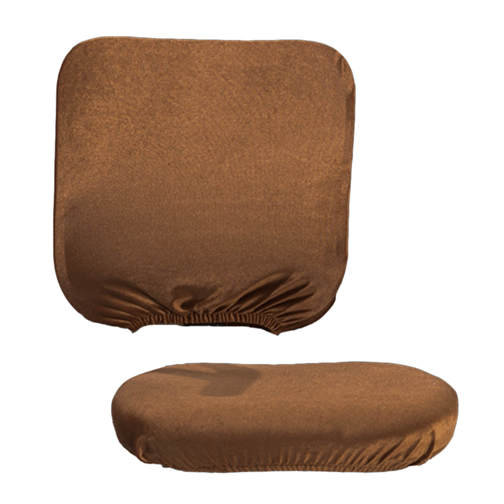 Removable Stretchable Slipcover Office Computer Chair Covers Brown