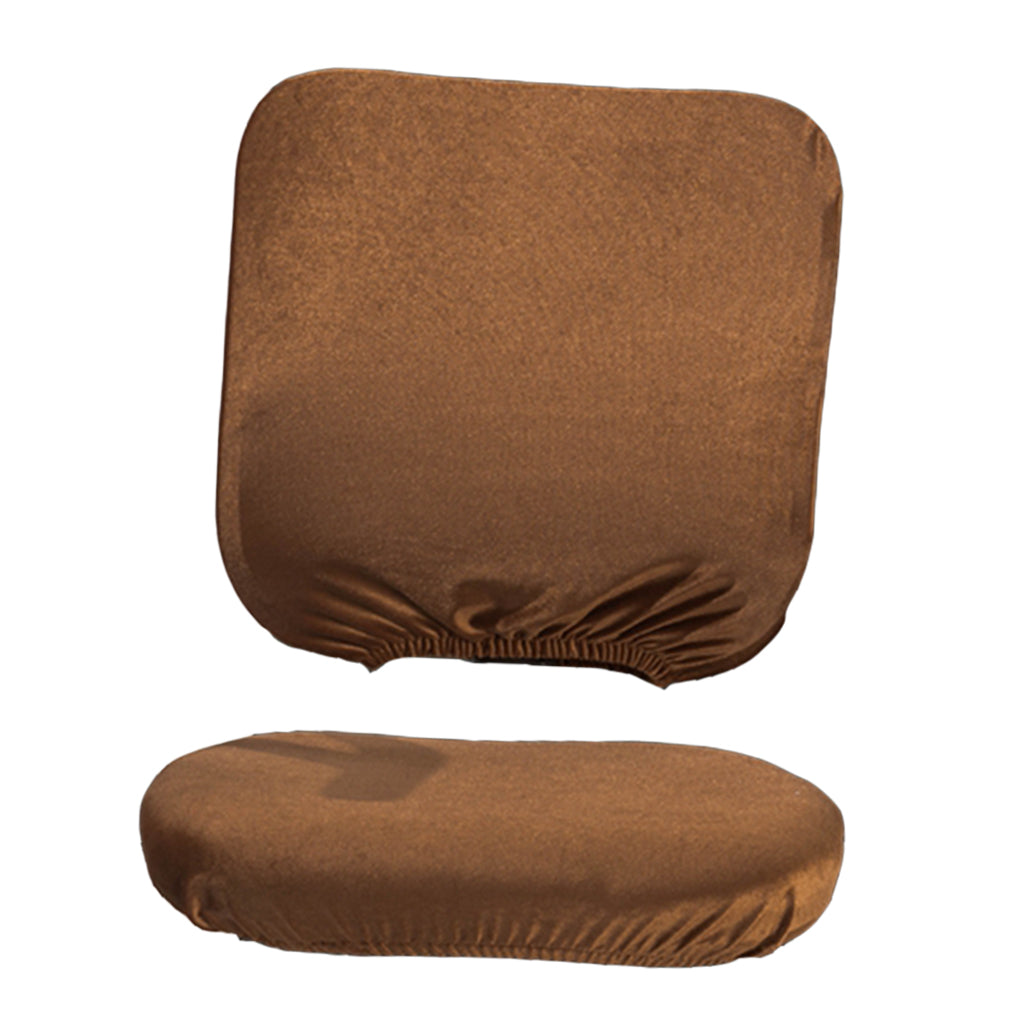 Removable Stretchable Slipcover Office Computer Chair Covers Brown