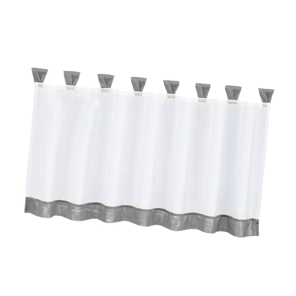 Customize Cafe Window Curtain Kitchen Curtain Tier #5 47x24 Inch, Grey