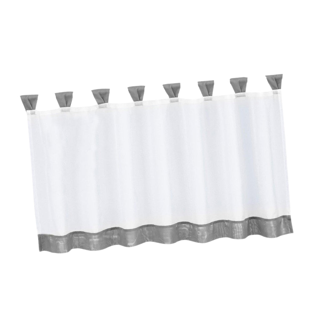 Customize Cafe Window Curtain Kitchen Curtain Tier #5 47x24 Inch, Grey