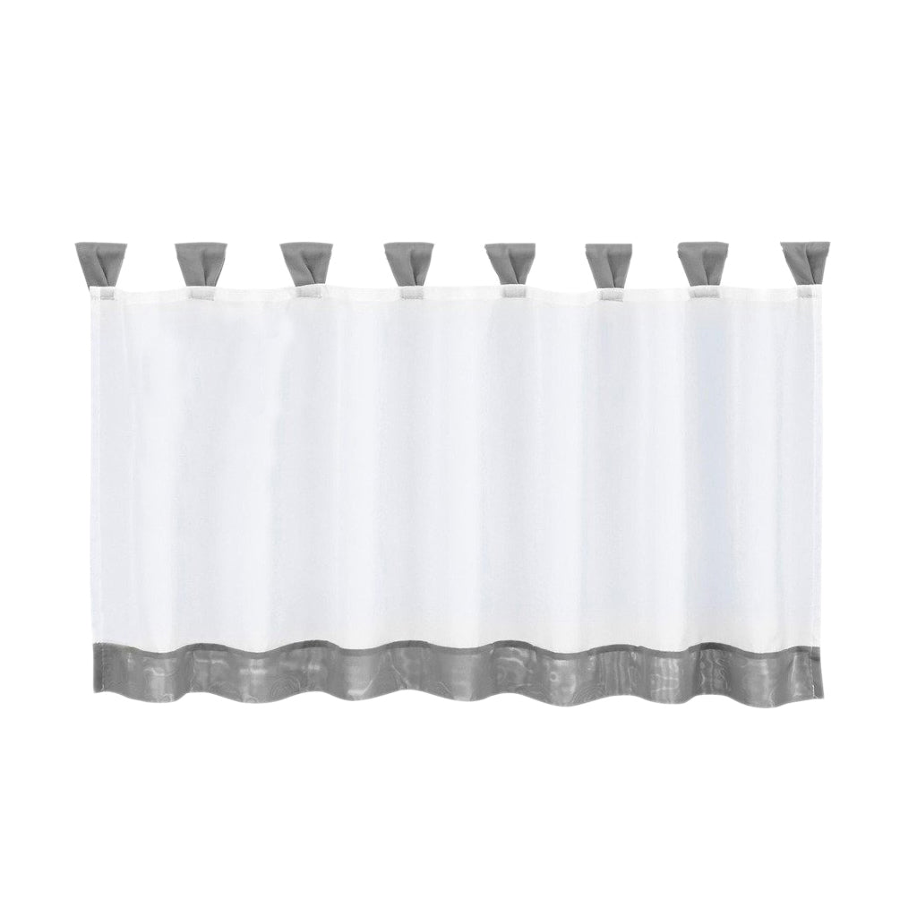 Customize Cafe Window Curtain Kitchen Curtain Tier #5 47x24 Inch, Grey