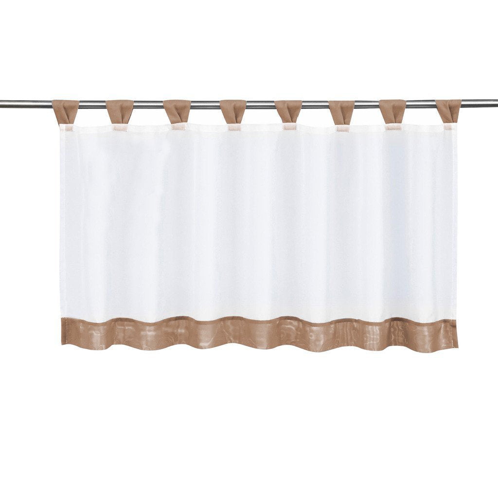 Customize Cafe Window Curtain Kitchen Curtain Tier #3 57x18 Inch, Brown