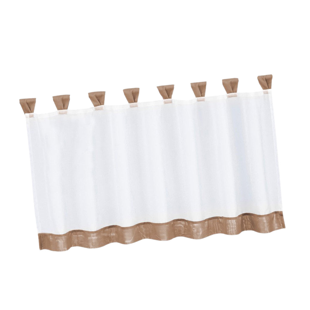 Customize Cafe Window Curtain Kitchen Curtain Tier #3 57x18 Inch, Brown