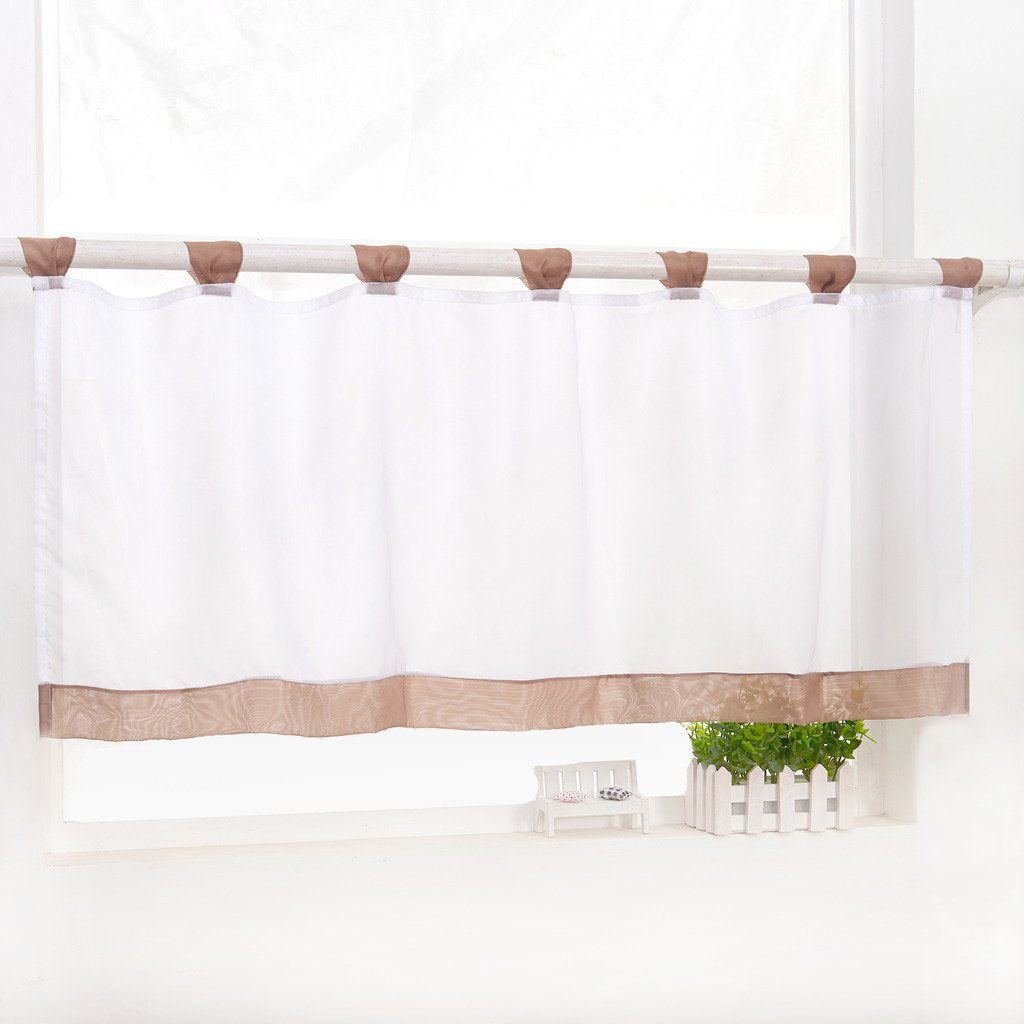 Customize Cafe Window Curtain Kitchen Curtain Tier #3 57x18 Inch, Brown