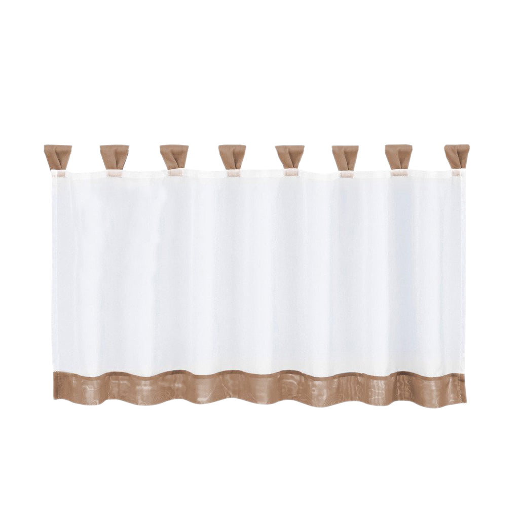 Customize Cafe Window Curtain Kitchen Curtain Tier #3 57x18 Inch, Brown