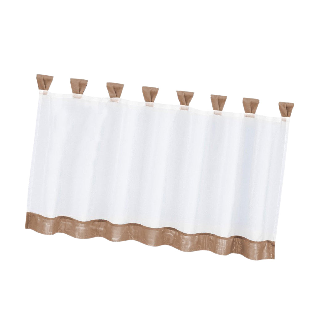 Customize Cafe Window Curtain Kitchen Curtain Tier #3 57x18 Inch, Brown