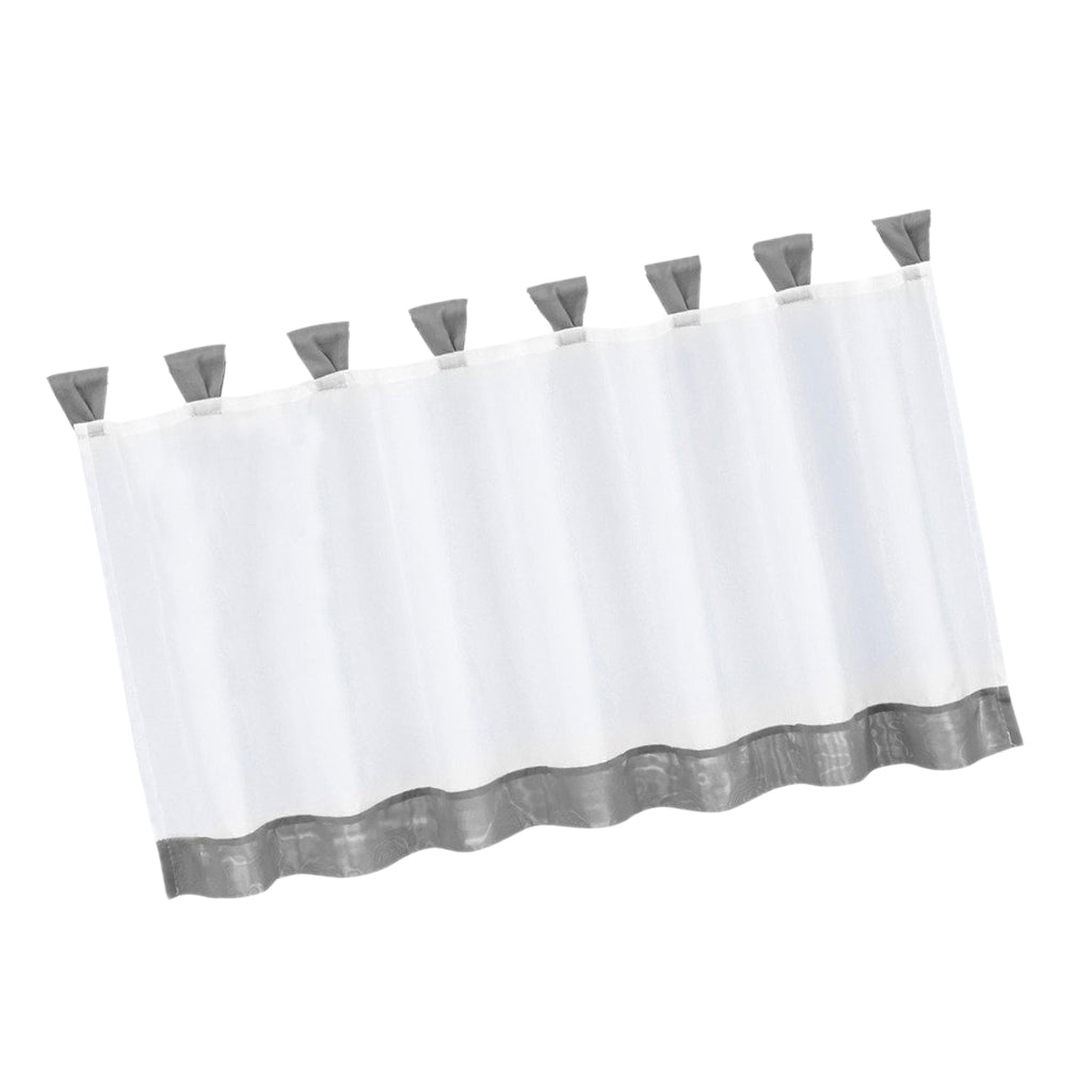 Customize Cafe Window Curtain Kitchen Curtain Tier #6 57x24 Inch, Grey