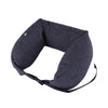 Cotton U Shape Travel Neck Pillows Sleeping Cushion Black Stripe