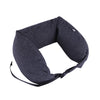 Cotton U Shape Travel Neck Pillows Sleeping Cushion Black Stripe