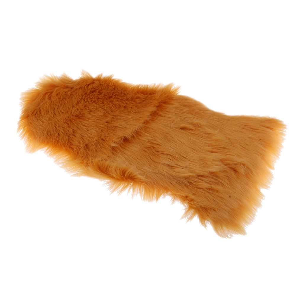 40x60cm Sheepskin Fluffy Skin Faux Fur Fake Rug Mat Rugs Camel Yellow