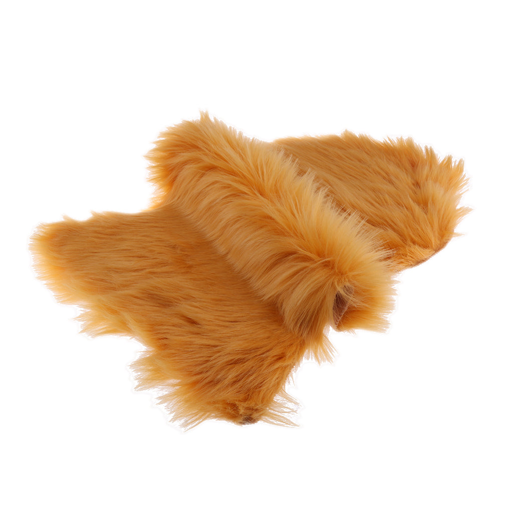 40x60cm Sheepskin Fluffy Skin Faux Fur Fake Rug Mat Rugs Camel Yellow