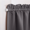 Sliding Glass Window Door Curtain Blackout Panel Rod Pocket Gray