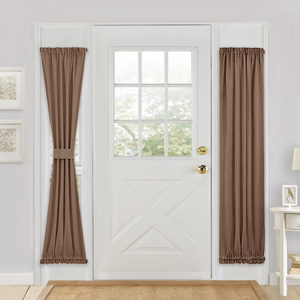 Sliding Glass Window Door Curtain Blackout Panel Rod Pocket Coffee