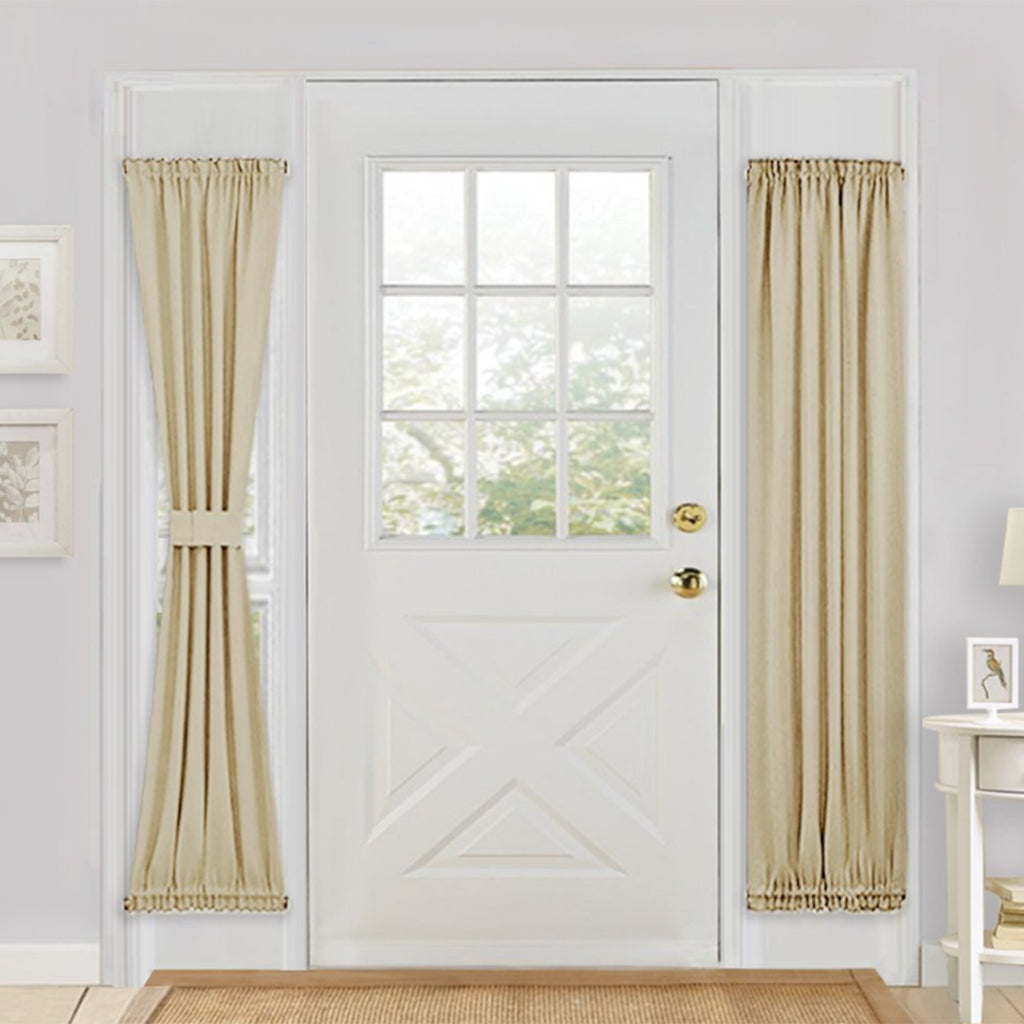 Sliding Glass Window Door Curtain Blackout Panel Rod Pocket Beige