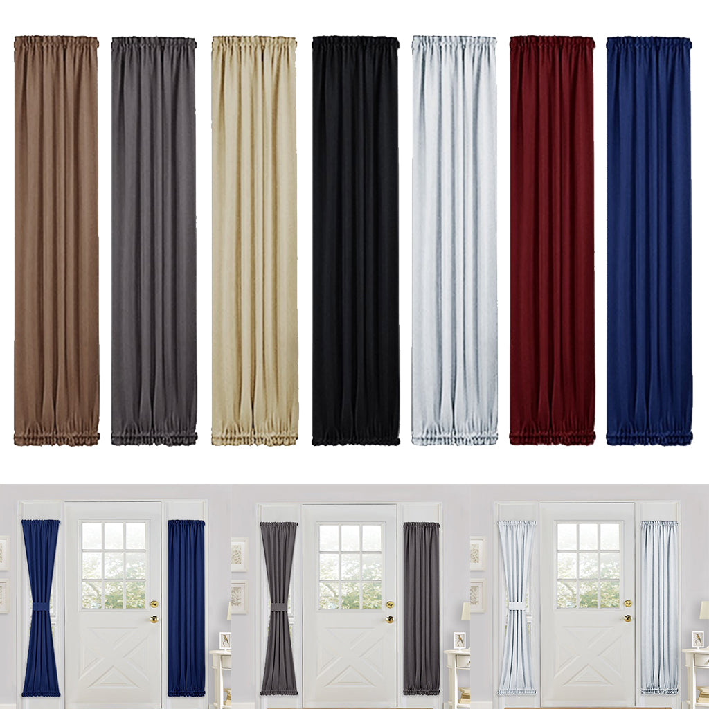 Sliding Glass Window Door Curtain Blackout Panel Rod Pocket Beige