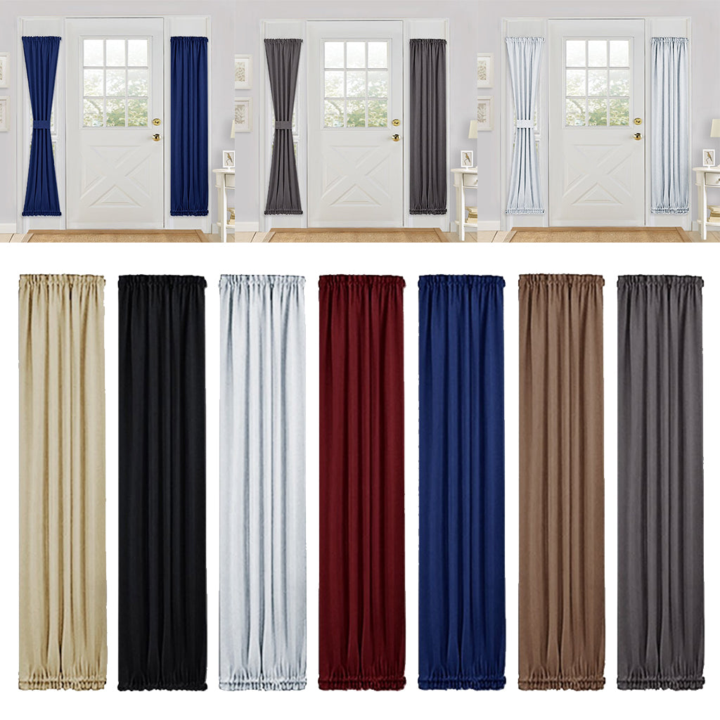 Sliding Glass Window Door Curtain Blackout Panel Rod Pocket Beige