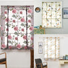 Kitchen Window Short Roman Blinds Curtains Panel Purple Peony 60x140cm