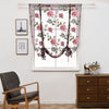 Kitchen Window Short Roman Blinds Curtains Panel Purple Peony 60x140cm