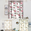 Kitchen Window Short Roman Blinds Curtains Panel Purple Peony 60x140cm