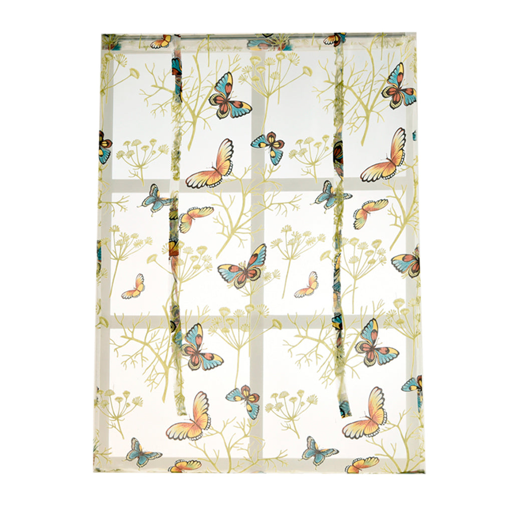 Kitchen Window Short Roman Blinds Curtains Panel Butterfly 80x140cm