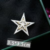 Fashion Crystal Brooch Rotatable Bicycle Coat Collar Lapel Pin Jewelry Star