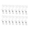 16 Pieces Multi-purpose Clothesline Utility Clips Steel Wire Clips 9cm