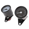 12V Universal Motorcycle Tachometer Meter LED Backlight RPM Black