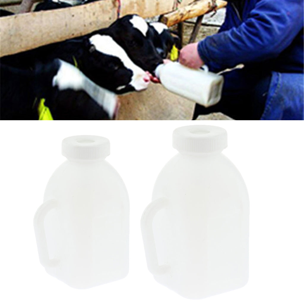 1 Pc Calves Milk Feeding Bottle with Silicone Nipple Farm Baby Bottle 2L