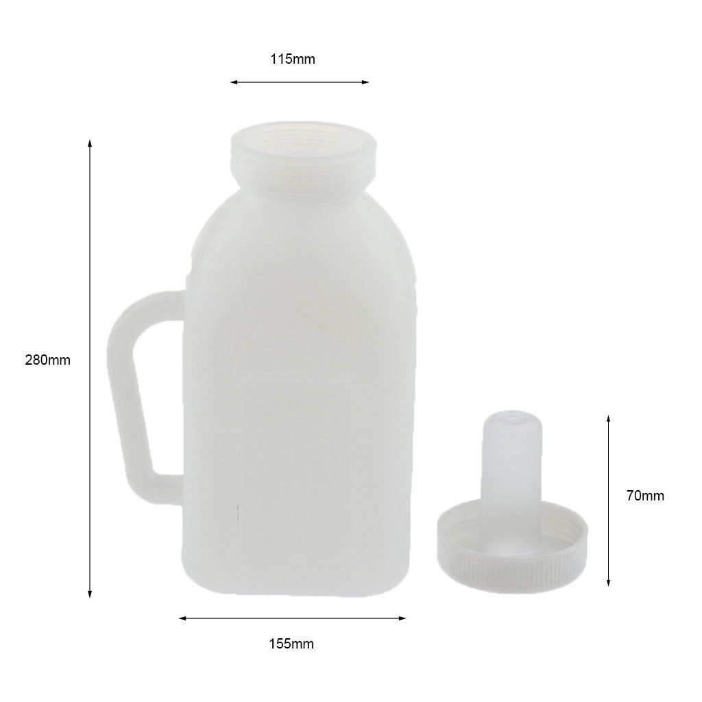 1 Pc Calves Milk Feeding Bottle with Silicone Nipple Farm Baby Bottle 2L