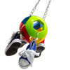 Bird Parrot Chew Toy Sneakers with Bell Ball Quick Link to The Cage