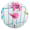 Adjustable Height Pet Dog and Cat Cage Water Bottle Dispenser Pink