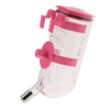 Adjustable Height Pet Dog and Cat Cage Water Bottle Dispenser Pink