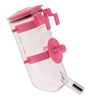 Adjustable Height Pet Dog and Cat Cage Water Bottle Dispenser Pink