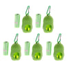 5 Pcs Dog Pooper Bags Pet Dog Poop Dispenser Box Disposable Waste Bag Green