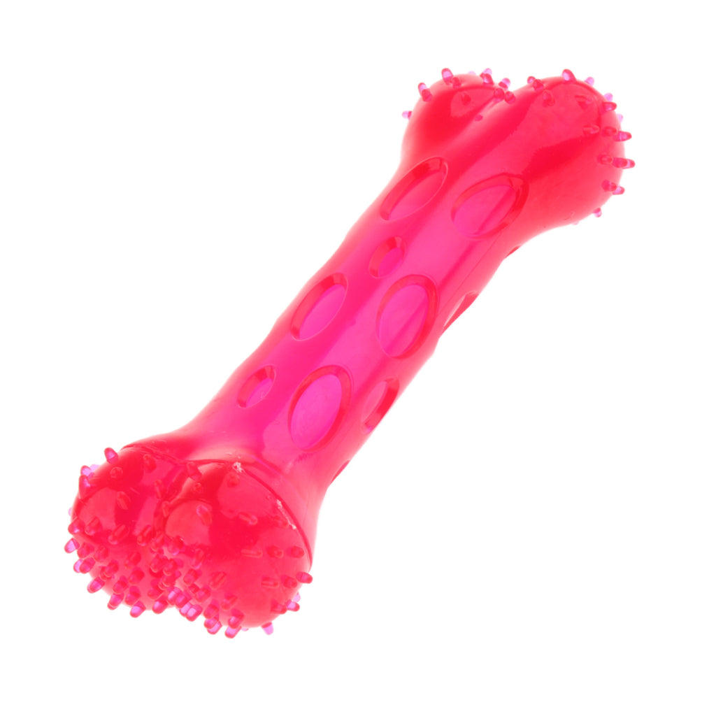 Pet Dog Puppy Fun Toy Teeth Care Cleaning Brush Toys Red L