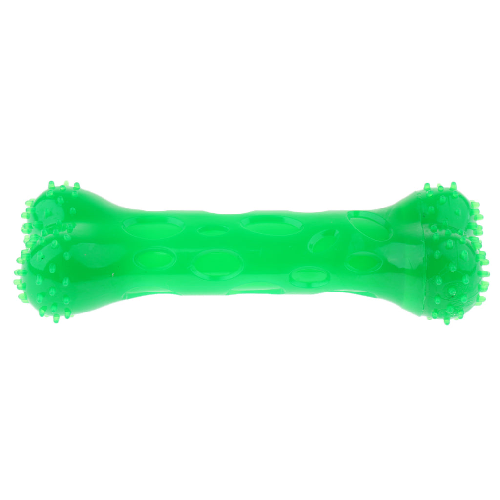 Pet Dog Puppy Fun Toy Teeth Care Cleaning Brush Toys Green L