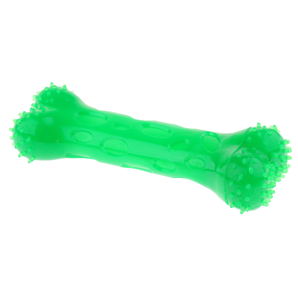 Pet Dog Puppy Fun Toy Teeth Care Cleaning Brush Toys Green L