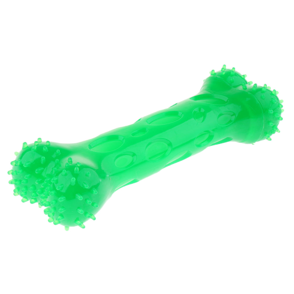 Pet Dog Puppy Fun Toy Teeth Care Cleaning Brush Toys Green L