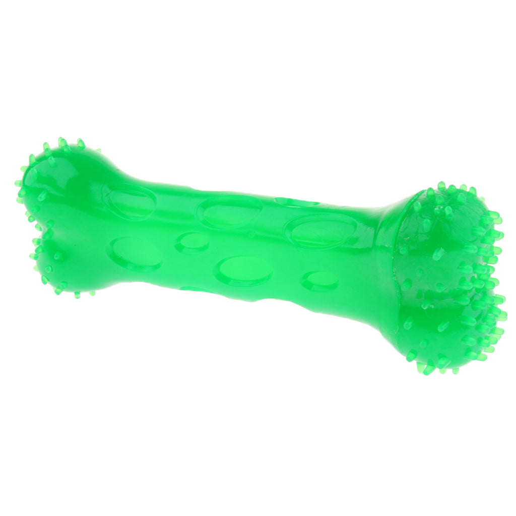 Pet Dog Puppy Fun Toy Teeth Care Cleaning Brush Toys Green L