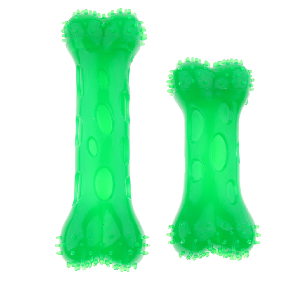 Pet Dog Puppy Fun Toy Teeth Care Cleaning Brush Toys Green L