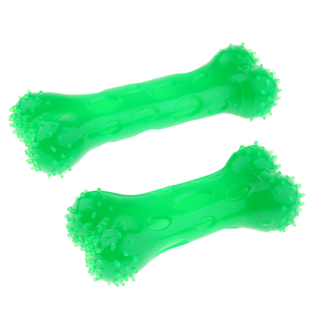 Pet Dog Puppy Fun Toy Teeth Care Cleaning Brush Toys Green L