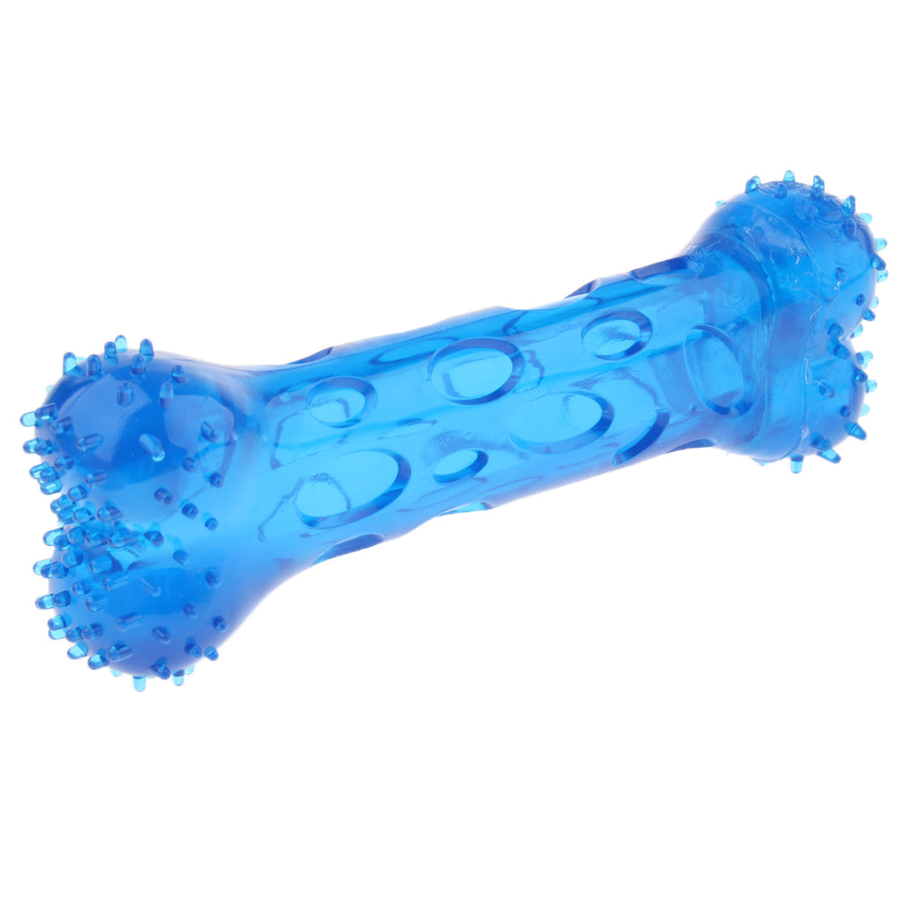 Pet Dog Puppy Fun Toy Teeth Care Cleaning Brush Toys Blue L