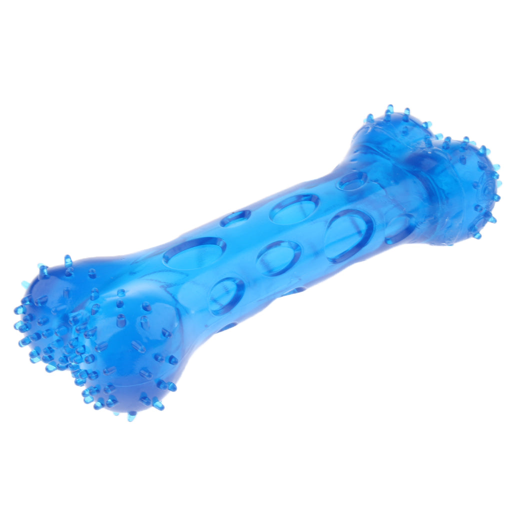 Pet Dog Puppy Fun Toy Teeth Care Cleaning Brush Toys Blue L