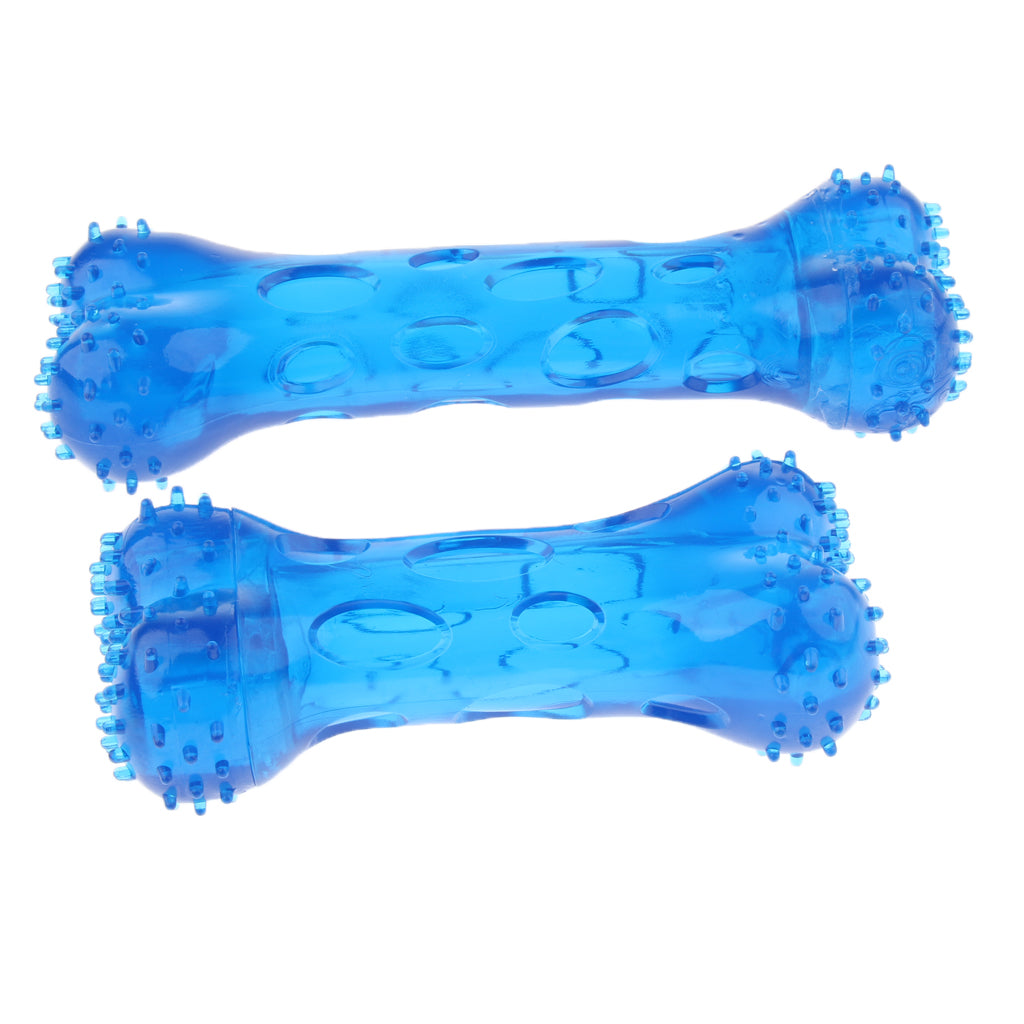 Pet Dog Puppy Fun Toy Teeth Care Cleaning Brush Toys Blue L