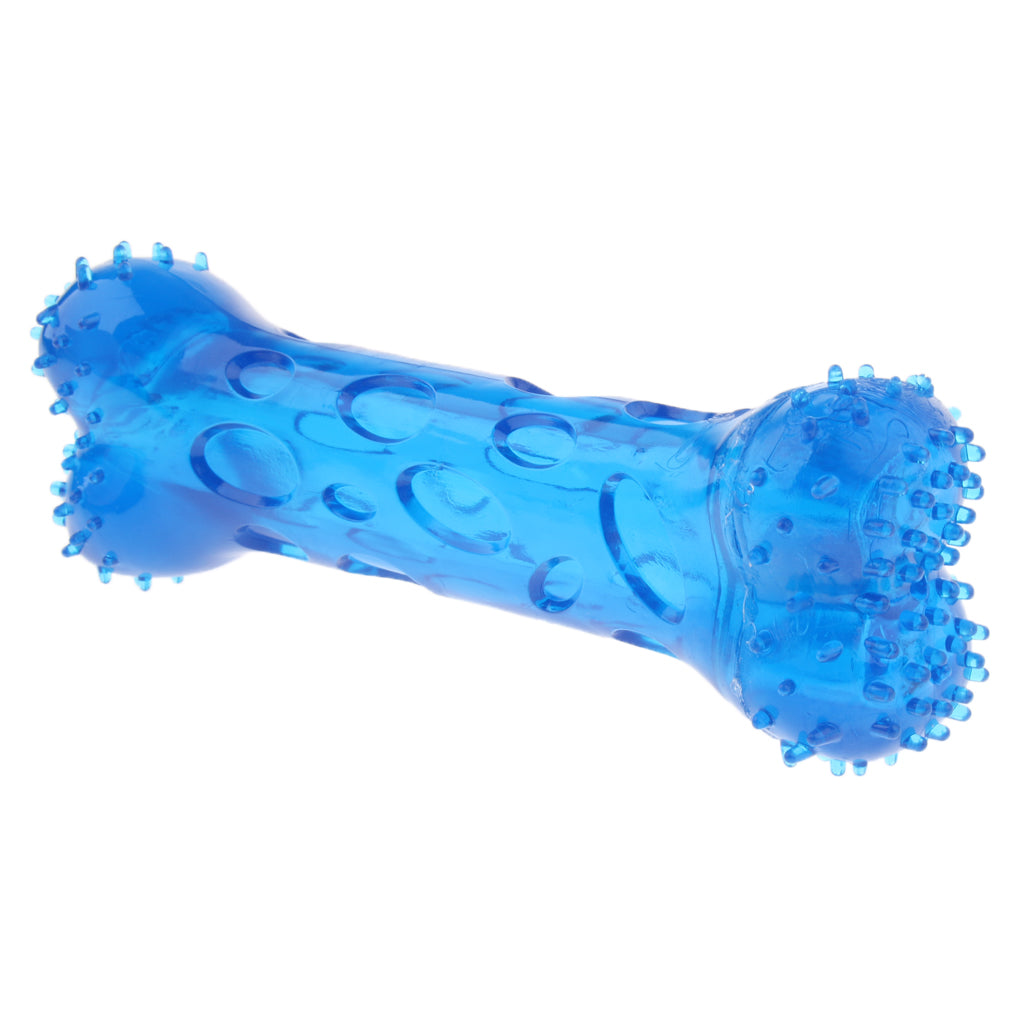 Pet Dog Puppy Fun Toy Teeth Care Cleaning Brush Toys Blue L