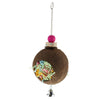 Bird Parrot Coconut Shell Swing Toy Drawbench Wire Cage Hanging Chew Toy